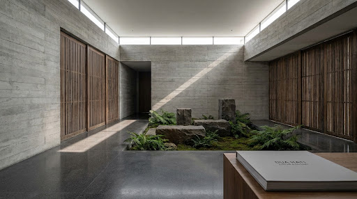 Dua Hati Atelier Sunken Highland Concrete Courtyard
