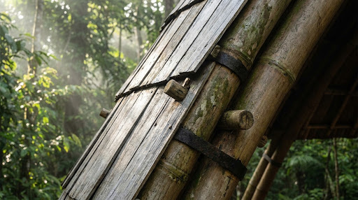 Petung Bamboo Bundle Arches & Weathered Ironwood Shingles